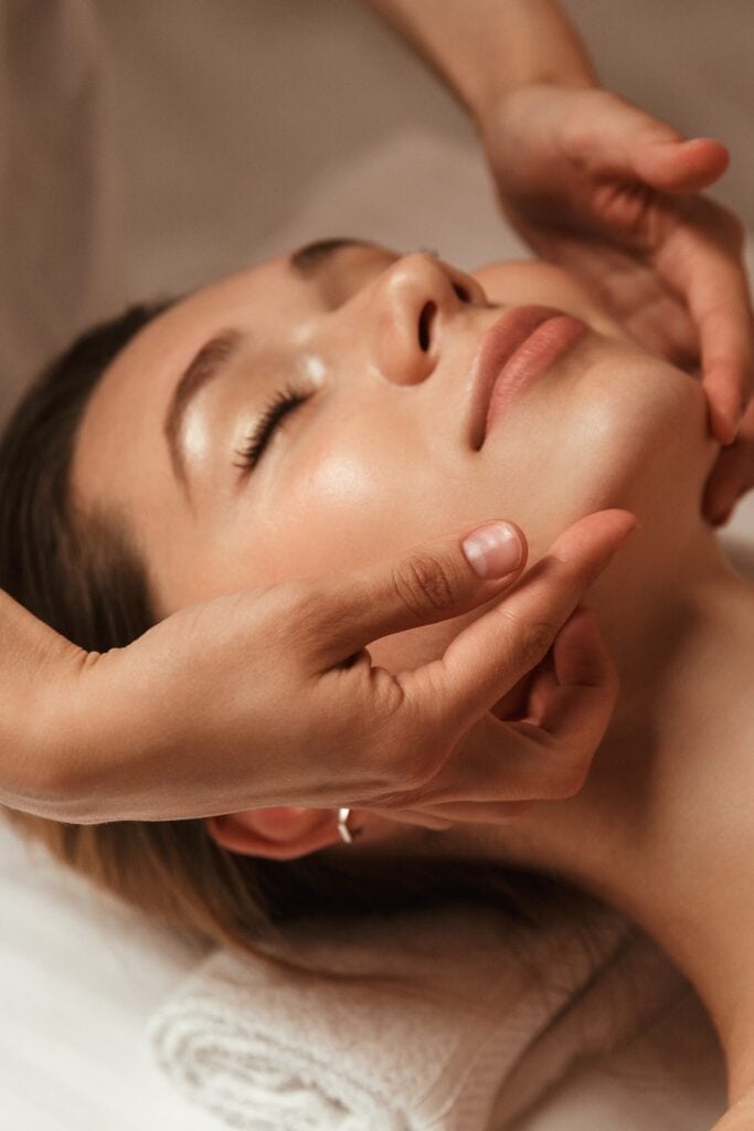 Young woman getting spa treatment